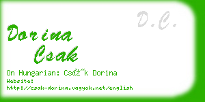 dorina csak business card